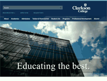 Tablet Screenshot of clarksoncollege.edu